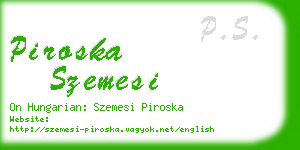 piroska szemesi business card